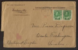 Enveloppe Quebec Patronage Gouverneur Général Du Canada 1921 - Briefe U. Dokumente