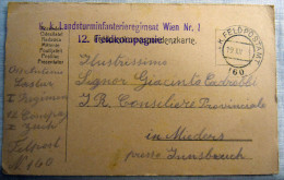 Franchigia Feldpost Feldpostkorrespondenzkart E Feldpostkarte KUK  160 19-XII-1915    WWI - Austrian Occupation