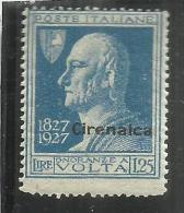 COLONIE ITALIANECIRENAICA 1927 VOLTA  LIRE 1,25 MNH - Cirenaica