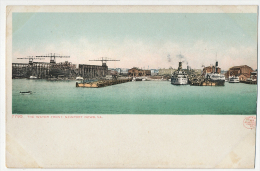 The Waterfront Newport News (7795) Color Card C. 1904 - Newport News