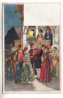 Illustrateur - Kauffmann - Usages Et Costumes D'Alsace, La Sérénade De La Sainte Cécile -Edit: Berger Levrault - Kauffmann, Paul