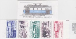 OLD TRAMS STRASSENBAHN SWEDEN SUEDE SCHWEDEN 1995 MI 1889 - 1893 MH 205 MNH BOOKLET Tramways Transport - Tram