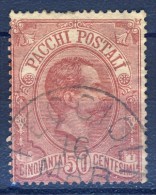 ##Italy 1884. Postal Parcel Stamp. Michel 3. Cancelled. Perforation Fault. - Paketmarken