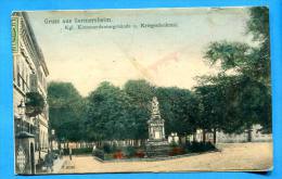 1907 -Grüss Aus  GERMERSHEIM - Kommandanturgebäude  U Kriegerdenkmal - Germersheim