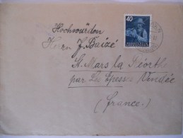 Liechtenstein Lettre De 1951 Pour La Vendee - Storia Postale