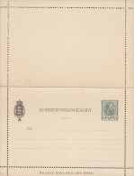 Denmark Postal Stationery Ganzsache Entier 5 Øre Kartenbrief Korrespondance-Kort König Christian IX. (Unused) - Ganzsachen