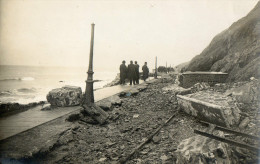 TEMPETE RAZ DE MAREE Carte Photo Bord De Mer Ravagé Animation NORMANDIE ? - Rampen