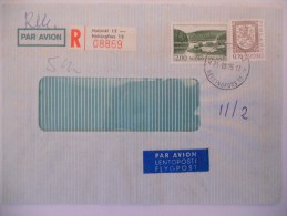 Finlande Lettre Recommande De Helsinki 1975 - Cartas & Documentos