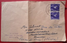 - 2 TIMBRES SUR LETTRE - INDE - - Covers & Documents