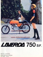 LAVERDA 750 GT - SF  1971  Depliant Originale Moto Genuine Motorcycle Brochure ProspekT - Motorräder