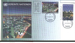 WIT203  UNO WIEN 2011 2 STÜCK KUVERTmit EINDRUCKMARKEN - Covers & Documents