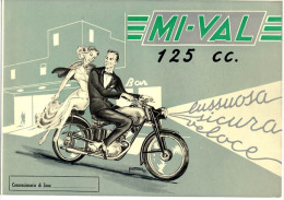 MIVAL 125 2T 1950 Depliant Originale Moto Genuine Motorcycle Brochure Prospekt - Motorräder