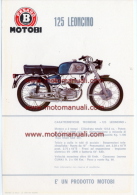 MOTOBI 125 LEONCINO 1969 Depliant Originale Moto Genuine Motorcycle Brochure Prospekt - Motorräder
