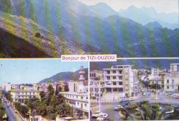 Cp Afrique Algerie Tizi-Ouzou Vue Générale Ville Voiture - Tizi Ouzou