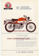 MOTOBI 125 LEONCINO SCRAMBLER 1968 Depliant Originale Moto Genuine Motorcycle Brochure Prospekt - Motorräder