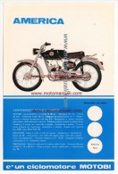 MOTOBI 49 AMERICA 4V 1968 Depliant Originale Moto Genuine Motorcycle Brochure Prospekt - Motorräder