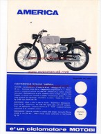 MOTOBI 49 AMERICA 4V 1969 Depliant Originale Moto Genuine Motorcycle Brochure Prospekt - Motorräder