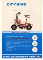 MOTOBI 50 CITY BIKE 1969 Depliant Originale Moto Genuine Motorcycle Brochure Prospekt - Motorräder