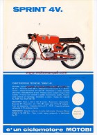MOTOBI 48 SPRINT 4V 1969 Depliant Originale Moto Genuine Motorcycle Brochure Prospekt - Motorräder