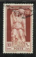COLONIE ITALIANE LIBIA 1938 AUGUSTO CENT. 10 USED USATO - Italian Eastern Africa