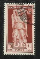 COLONIE ITALIANE LIBIA 1938 AUGUSTO CENT. 10c USED USATO OBLITERE' - Africa Oriental Italiana