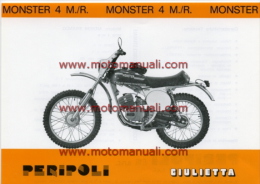 PERIPOLI GIULIETTA MONSTER 4M\ R 50 Depliant Originale Moto Genuine Motorcycle Brochure Prospekt - Motorräder