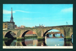 SCOTLAND  -  Ayr  Auld Brig And New Bridge  Unused Postcard As Scan - Ayrshire