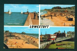 ENGLAND  -  Lowestoft  Multi View  Unused Postcard As Scan - Lowestoft