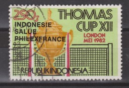 Indonesia Indonesie Nr.1114 Used ; Badminton, 12e Thomas Cup Badminton ZELDZAAM SELDOM 1982 - Badminton