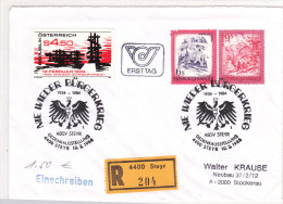 Steyr 1984 - Aigle Rapace Vogel Eagle - Ersttag Nie Wieder Burgekrieg - Einschreiben - Maschinenstempel (EMA)