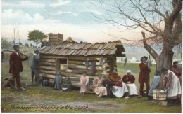 Black Americana, Thanksgiving Morning In The South, Black Family Shack, Hunting, C1900s Vintage Postcard - Black Americana