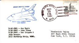 SPACE -   USA - 1980 - SHUTTLE  EVENT COVER  WITH  LARGE WHITE SANDS  POSTMARK - Etats-Unis