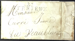 ST. BRIEUX A VEAUBLANC, CARTA COMPLETA CIRCULADA, MARCA PREFILATELICA " 21/ ST BRIEUX". - 1794-1814 (Französische Besatzung)