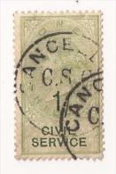 GRANDE BRETAGNE CIVIL SERVICE 1 SHILING Vert - Revenue Stamps