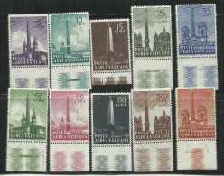 VATICANO VATIKAN VATICAN 1959 POSTA AEREA AIR MAIL OBELISCHI SERIE COMPLETA COMPLETE SET MNH - Luchtpost