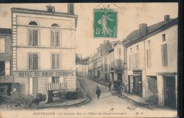 17 -- Montendre -- La Grande Rue Et L'Hotel Du Boeuf - Couronne - Montendre