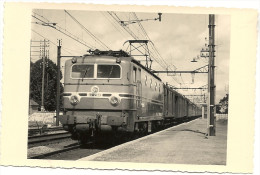 91   ANGERVILLE  LE  12 SEPTEMBRE 1954  LE  RAPIDE 1007 PARIS  TOULOUSE  TRAVERSANT LA  GARE - Angerville