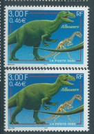 Variété :  N° 3334 Allosaure Dinosaure Jaune Au Lieu De Bistre-brun + Normal ** - Ongebruikt