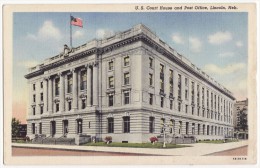 USA, LINCOLN NEBRASKA NE - US COURT HOUSE AND POST OFFICE BUILDING  Ca1920s Unused Vintage Postcard - Lincoln