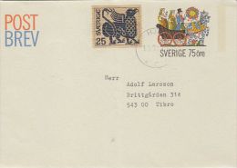 HORSE CART, COVER STATIONERY, ENTIER POSTAUX, 1977, SWEDEN - Postal Stationery