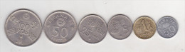 Spain 1980 Coin Set 0.5 + 1 + 5 + 25+ 50 + 100 Pesetas - Verzamelingen