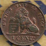 BELGIUM 1 CENTIME  LION EMBLEM FRONT MONOGRAM FRENCH LEGEND BACK 1907 VF KM? READ DESCRIPTION CAREFULLY !!! - 1 Cent