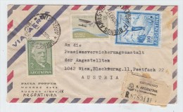 Argentina/Austria SKI JUMPING REGISTERED AIRMAIL COVER 1967 - Briefe U. Dokumente