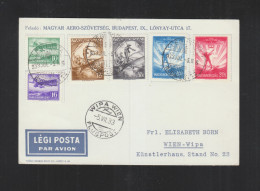 Hungary Air Mail PC 1933 To WIPA Austria - Cartas & Documentos