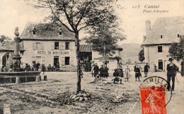 ARPAJON-SUR-CERE LA PLACE HOTEL DU MIDI DELMAS TRES ANIMEE 1908 - Arpajon Sur Cere