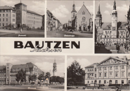 5485- BAUTZEN- POSTAL OFFICE, CHURCH, TOWN HALL, MUSEUM, POSTCARD - Bautzen