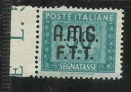 TRIESTE A 1947 1949 AMG-FTT SOPRASTAMPATO D'ITALIA ITALY OVERPRINTED SEGNATASSE TAXE DUE TASSE LIRE 50 MNH BEN CENTRATO - Postage Due