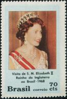 BX0365 Brazil 1968 Britain's Queen Elizabeth 1v MNH - Ungebraucht