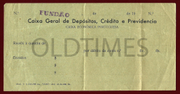 PORTUGAL - FUNDAO - CAIXA GERAL DE DEPOSITOS, CREDITO E PROVIDENCIA - 1937 OLD INVOICE - Portugal