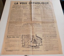 Journal La Voix Catholique De L'Aude Du 30 Avril 1939 - French